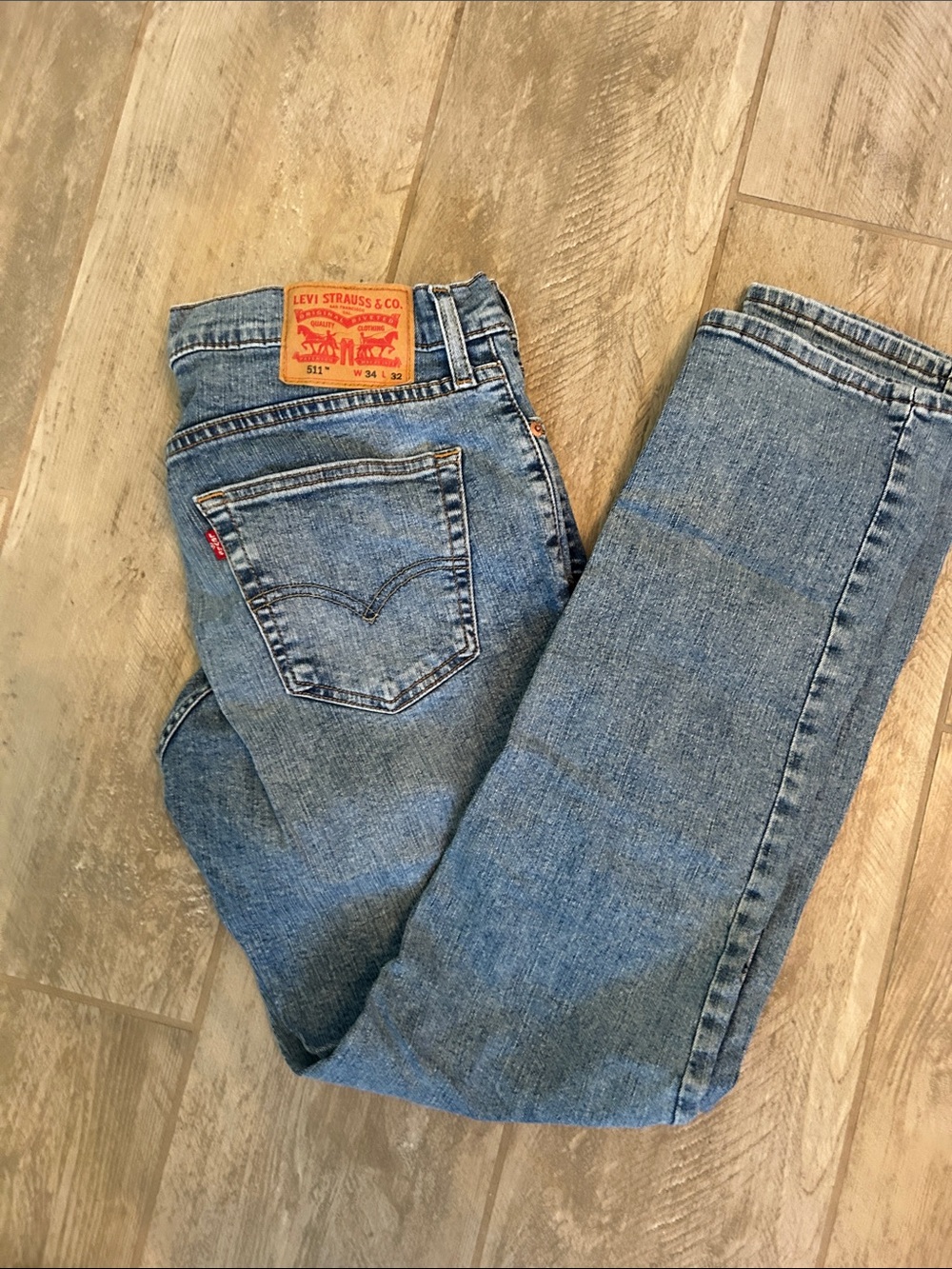 Levi's Blue Classic Straight-Leg Denim Jeans